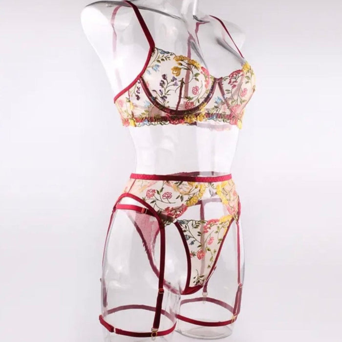 red lingerie set