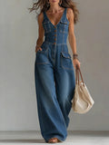 Riikka - Relaxed Denim Jumpsuit