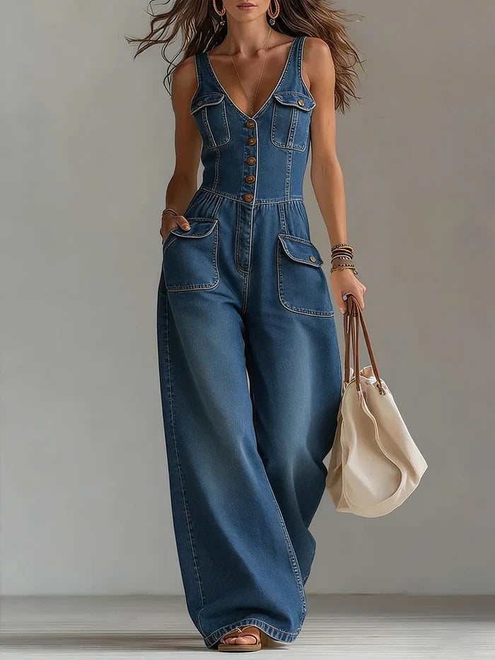 Riikka - Relaxed Denim Jumpsuit