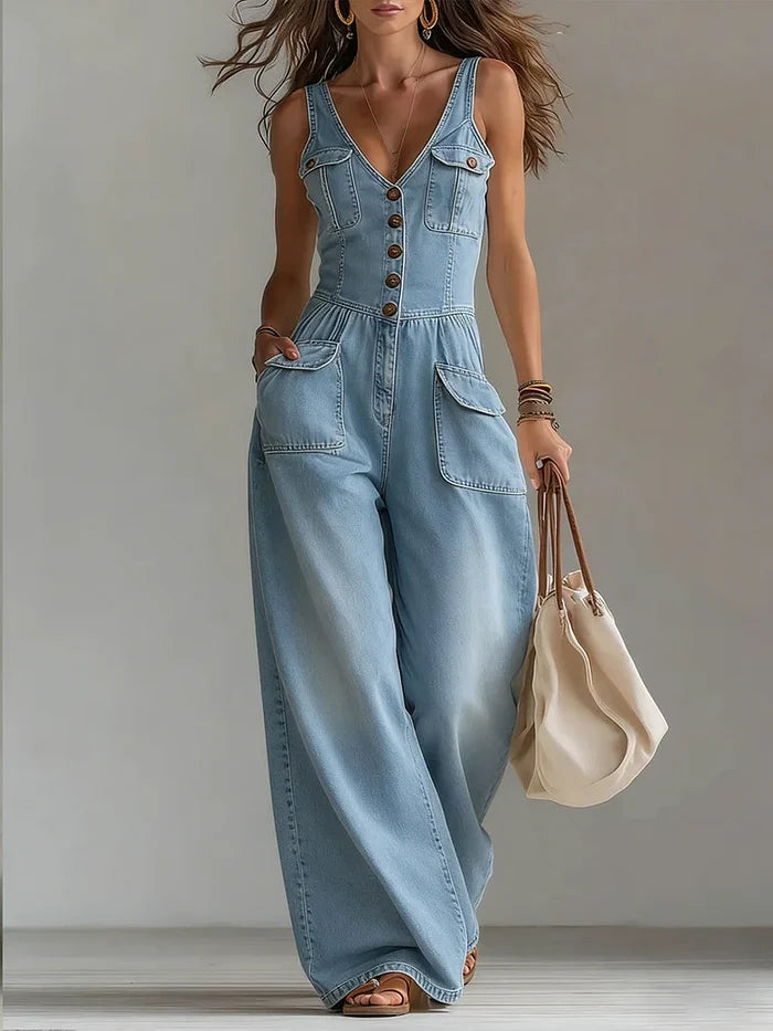 Riikka - Relaxed Denim Jumpsuit