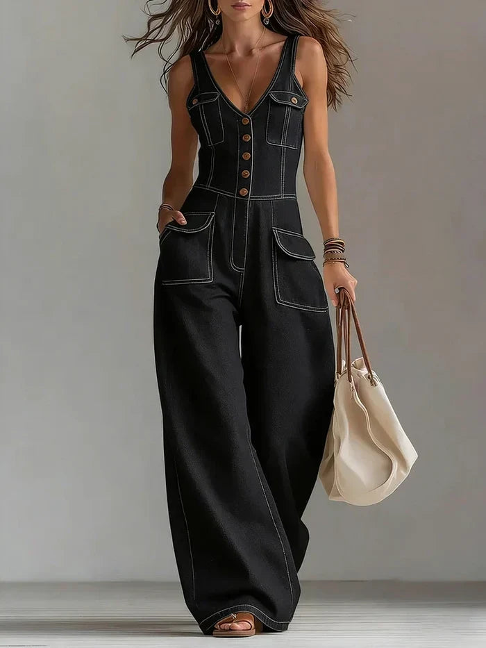 Riikka - Relaxed Denim Jumpsuit