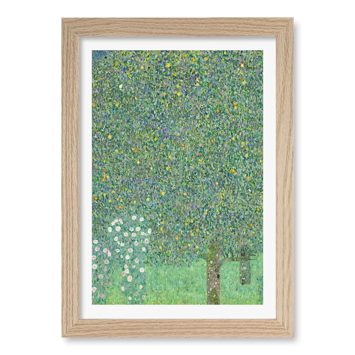 A4 (21 x 29.7cm) / Natural Oak Frame / White Border