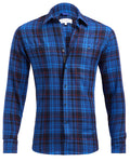 Royal Blue & Black Plaid Flannel - Royal Blue & Black Plaid