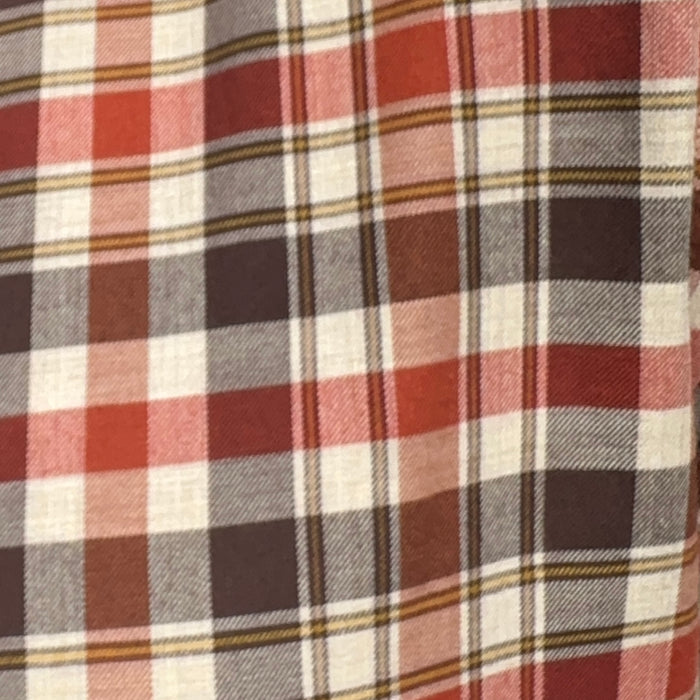 Rust & Brown Plaid Flannel - Rust & Brown