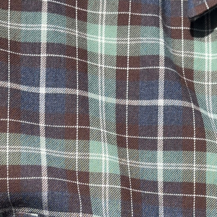 Sage, Blue & Brown Flannel - Sage Blue Brown