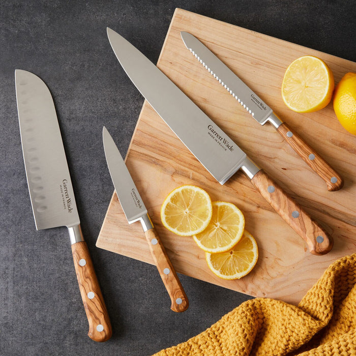 Serrated Utility Knife 12cm Olivewood