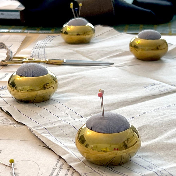 Set of 4 Brass Pincushions & Pattern Weights
