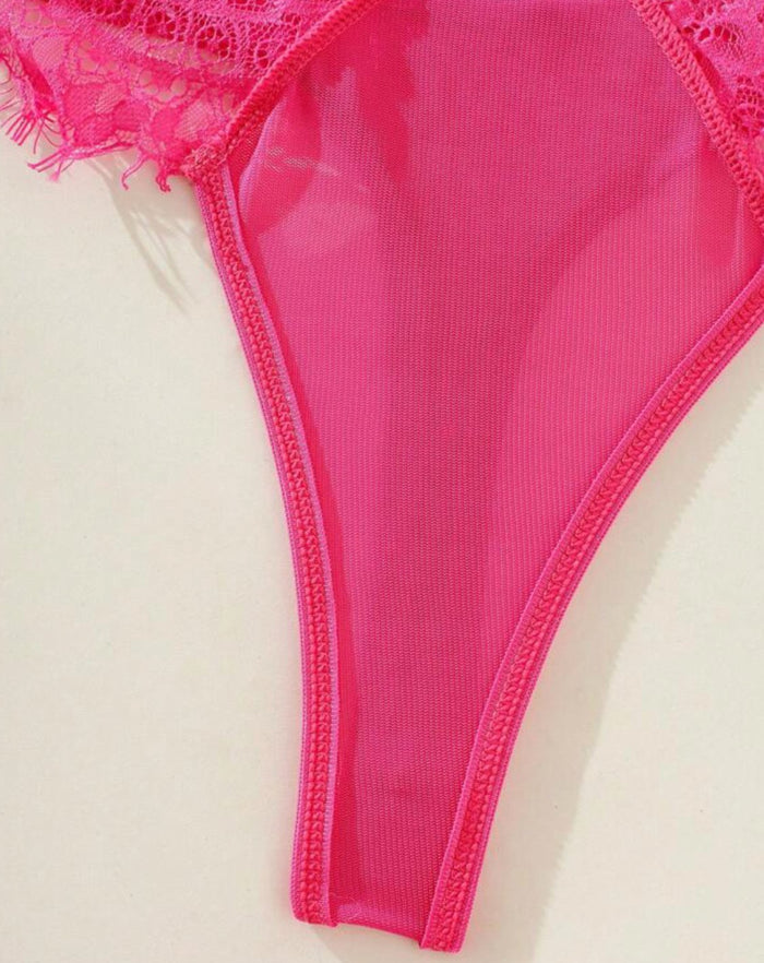 Sexy Lingerie Pink Silk Set - Self Care Shop