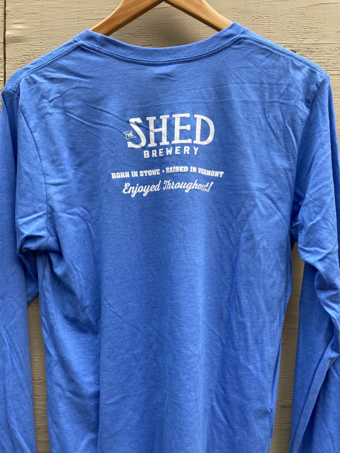 Shed Brewery Blue Long-Sleeve T-Shirt