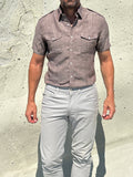 Short Sleeve Linen Raider Shirt - Small Batch Series - Cafe