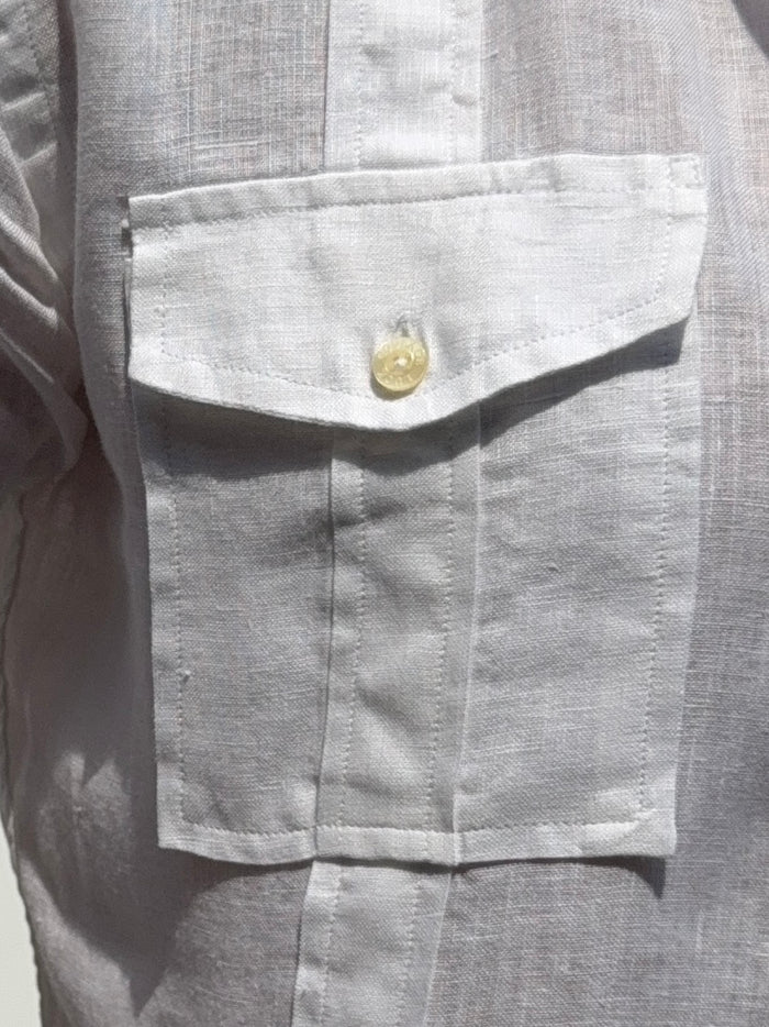 Short Sleeve Linen Raider Shirt - Small Batch Series - White