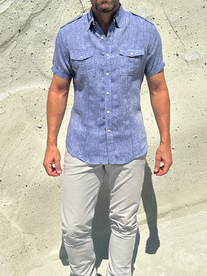Short Sleeve Raider Shirt - Indigo