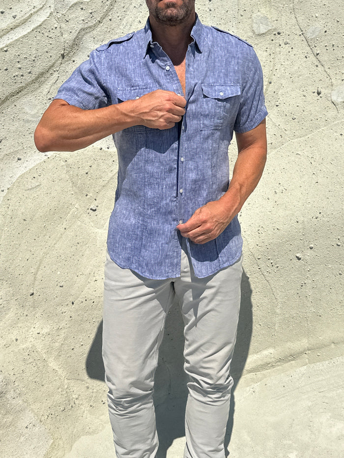 Short Sleeve Raider Shirt - Indigo