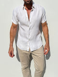 Short Sleeve Robust Linen - Ivory