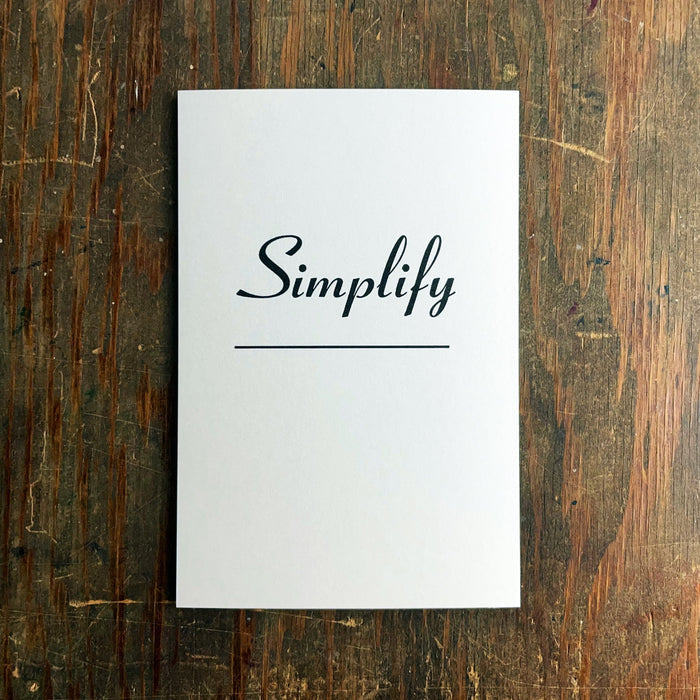 Simplify notecard