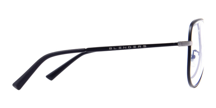 Spider Jet Blue Light Glasses - Matte Black Stainless Steel Frame with Clear Lens Blue Light | $48 US | Blenders Eyewear