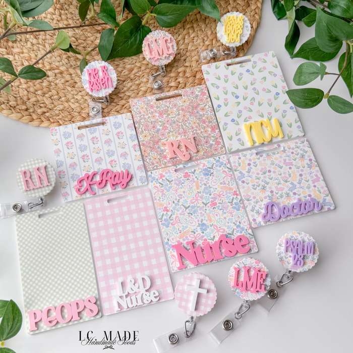 Spring Collection | Personalized Badge Buddy | Badge Reel