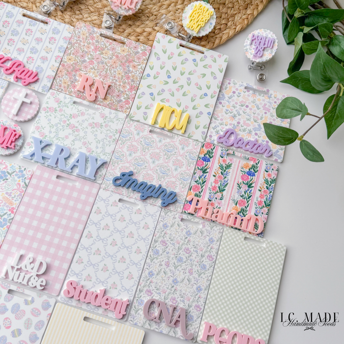 Spring Collection | Personalized Badge Buddy | Badge Reel