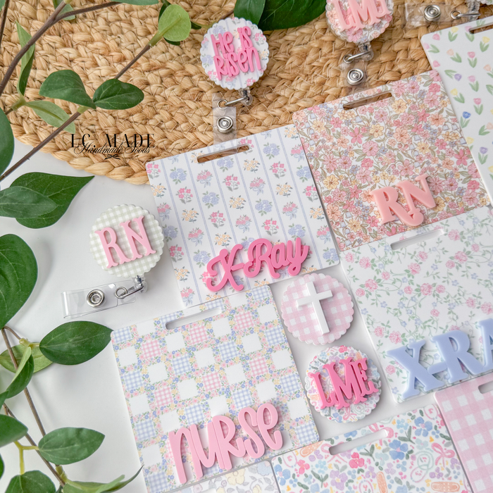 Spring Collection | Personalized Badge Buddy | Badge Reel