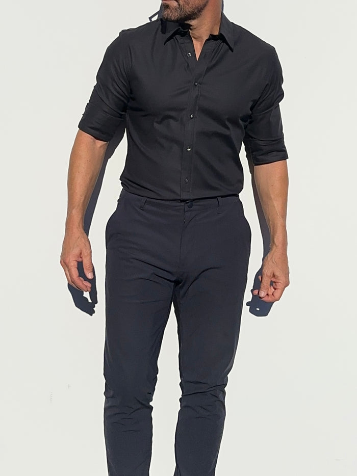 Stretch Royal Oxford - Black
