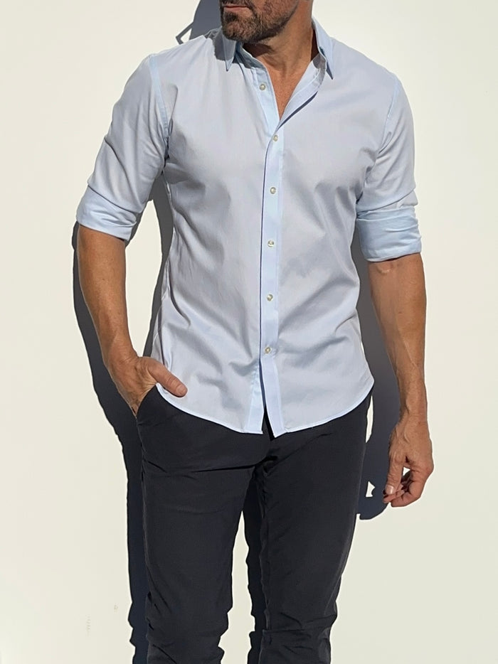 Stretch Royal Oxford - Light Blue