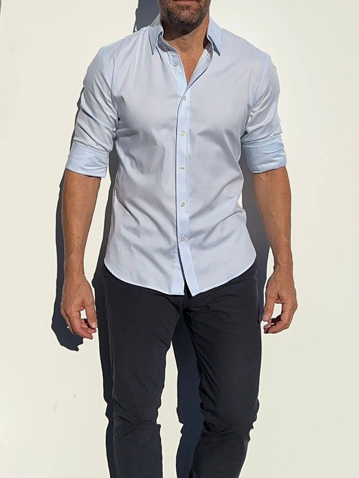 Stretch Royal Oxford - Light Blue