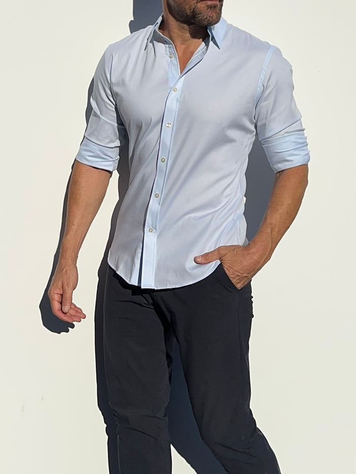 Stretch Royal Oxford - Light Blue