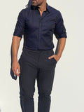 Stretch Royal Oxford - Midnight Blue