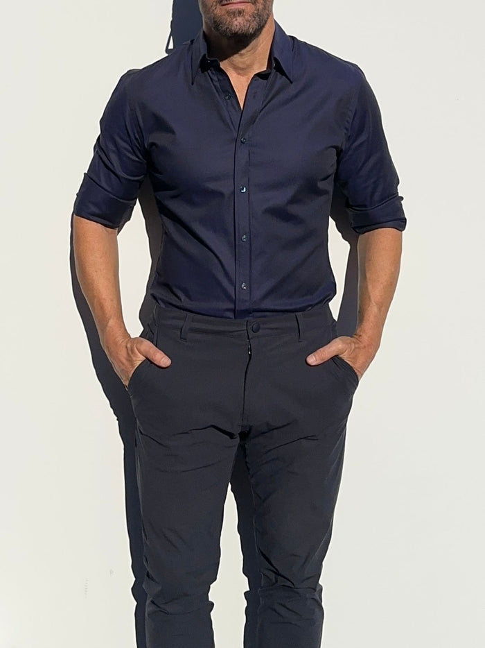 Stretch Royal Oxford - Midnight Blue