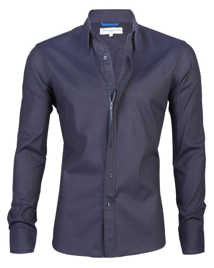 Stretch Royal Oxford - Midnight Blue