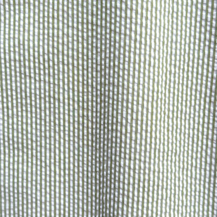 Striped Seersucker - Sage Stripe