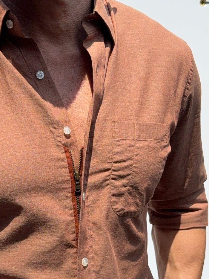 Super Lightweight Cotton- Long Sleeve - Burnt Orange