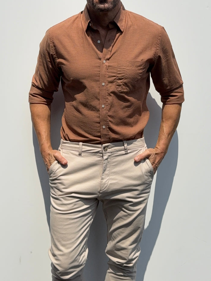 Super Lightweight Cotton- Long Sleeve - Burnt Orange