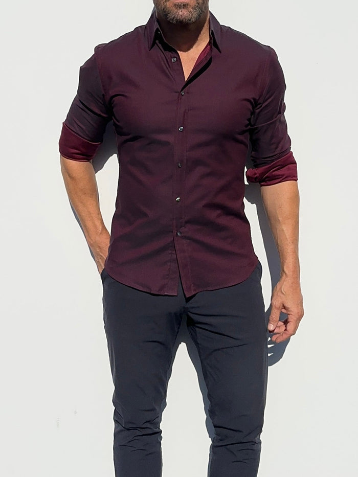 The After-Dark Twill - Oxblood Twill