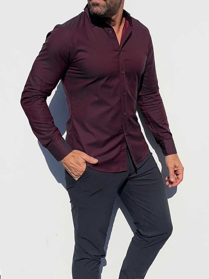 The After-Dark Twill - Oxblood Twill