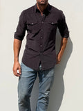 The Corduroy Western - Chocolate Brown/Gray