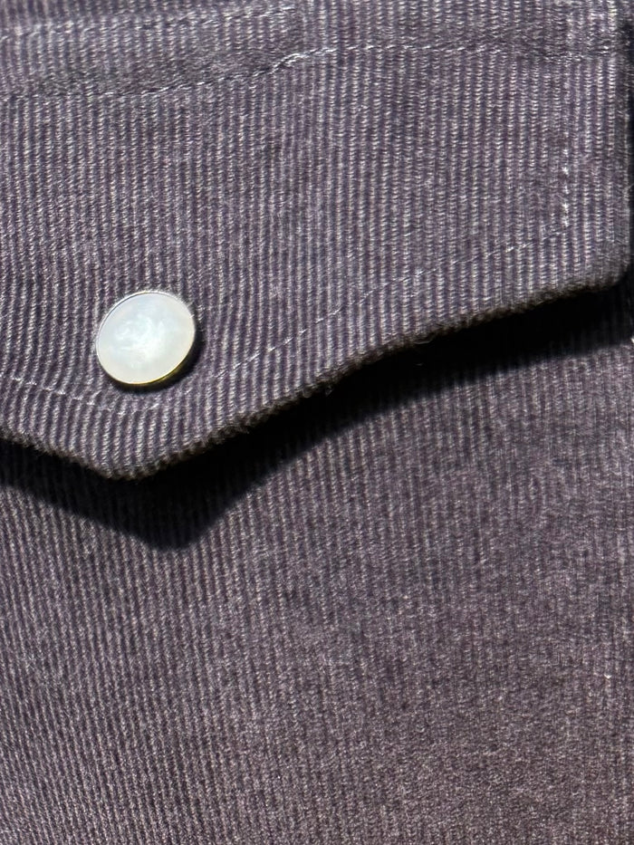 The Corduroy Western - Chocolate Brown/Gray