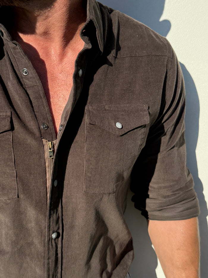 The Corduroy Western - Dark Brown