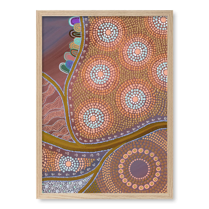 A4 (21 x 29.7cm) / Natural Oak Frame / No Border