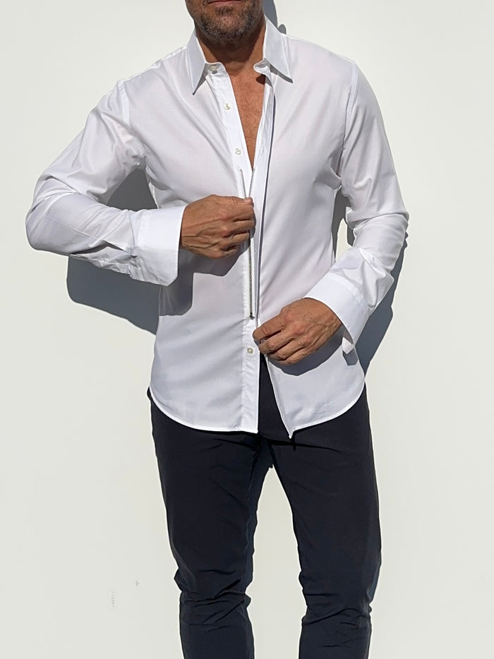 The Gabardine Dress Twill - White Gabardine