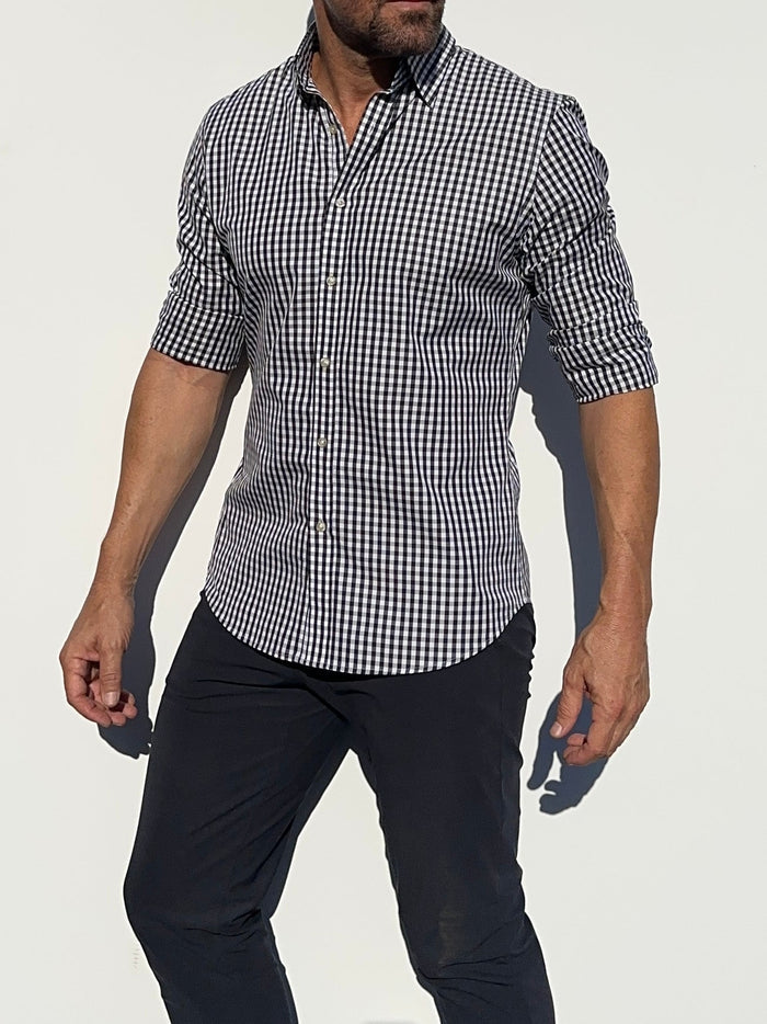 The Gingham Poplin - Black Gingham Poplin