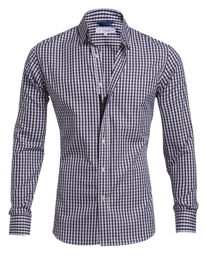 The Gingham Poplin - Black Gingham Poplin