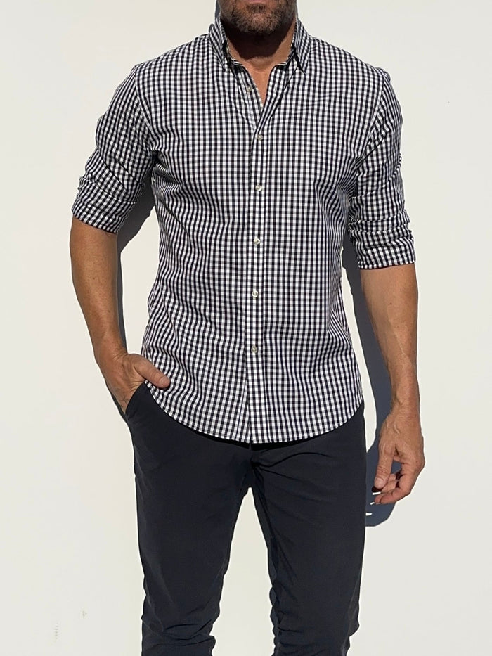 The Gingham Poplin - Black Gingham Poplin