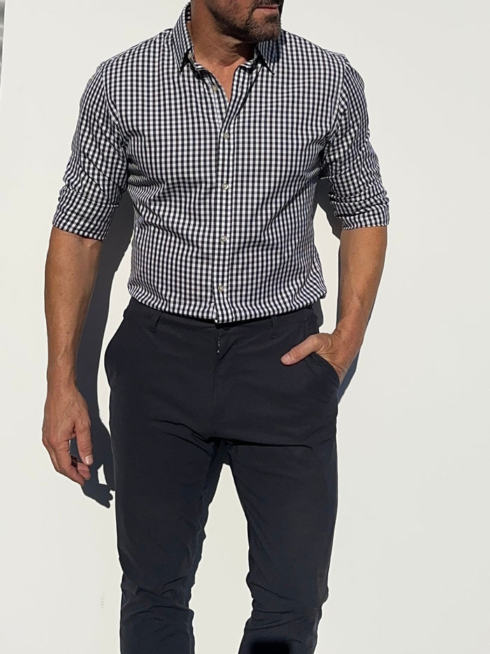 The Gingham Poplin - Black Gingham Poplin