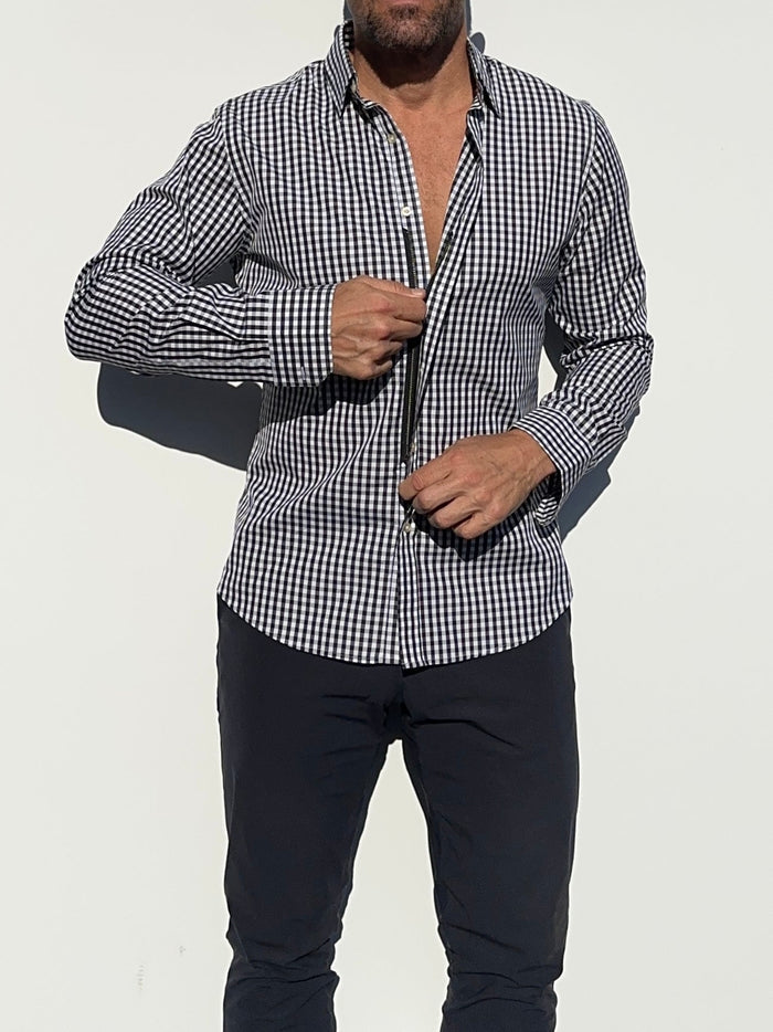 The Gingham Poplin - Black Gingham Poplin