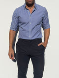 The Gingham Poplin - Navy Gingham Poplin