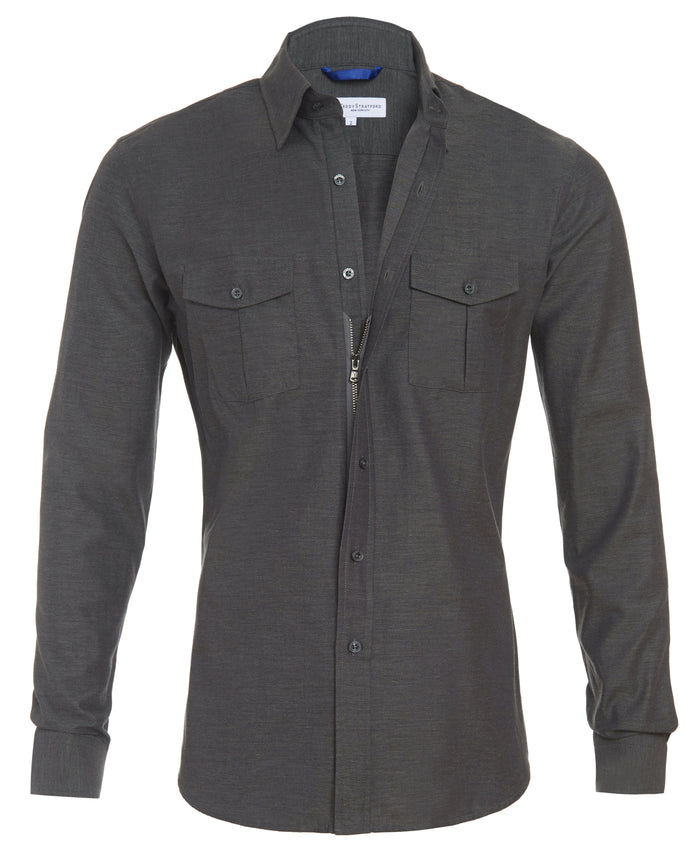 The NYTD Two-Pocket Twill - The NYTD in Gray Twill