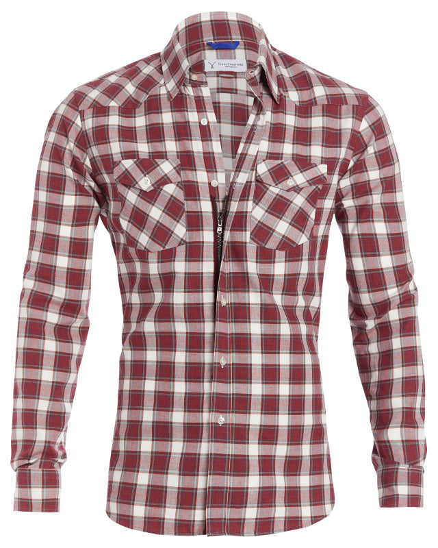 The Plaid Flannel Western - Bordeaux Plaid Western