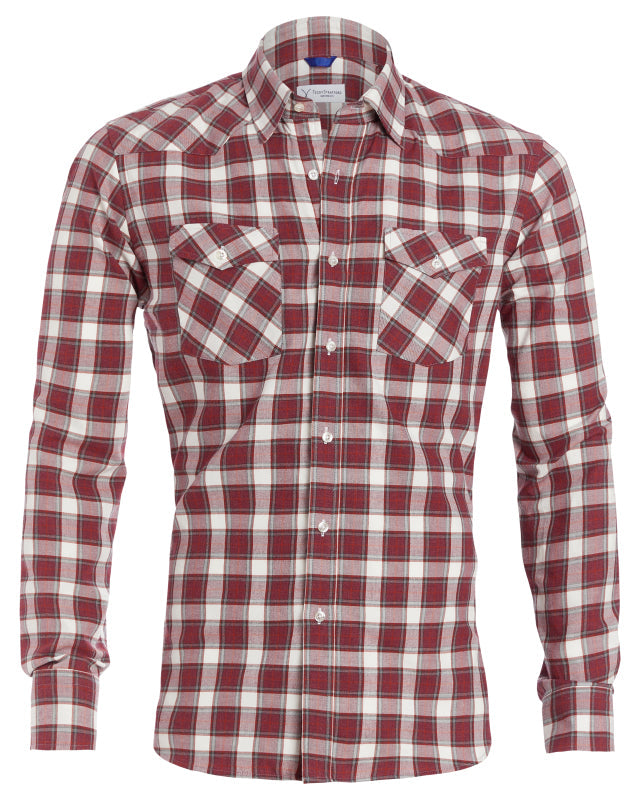 The Plaid Flannel Western - Bordeaux Plaid Western