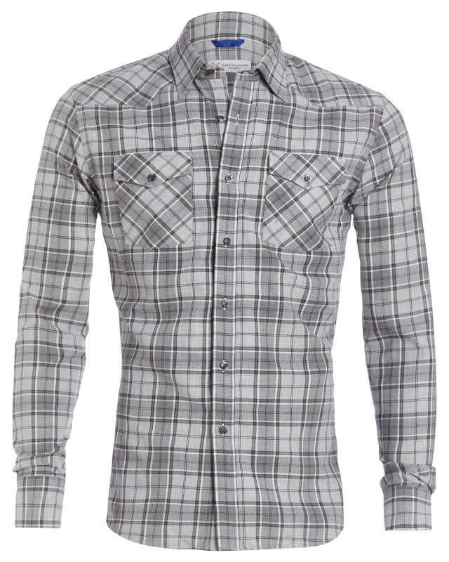 The Plaid Flannel Western - Gray Plaid Western